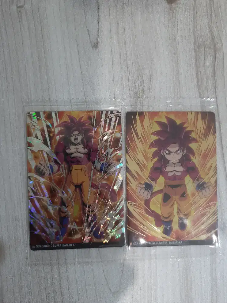 Kartu Wafer card DragonBall ver.4 SSR & SR Son goku (DAIMA) SSJ4 japan