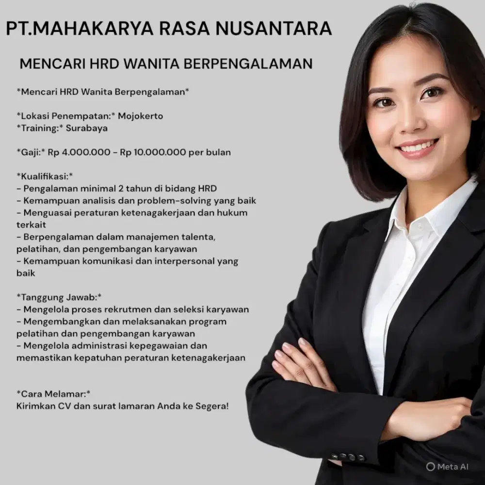 Di butuhkan segera HRD