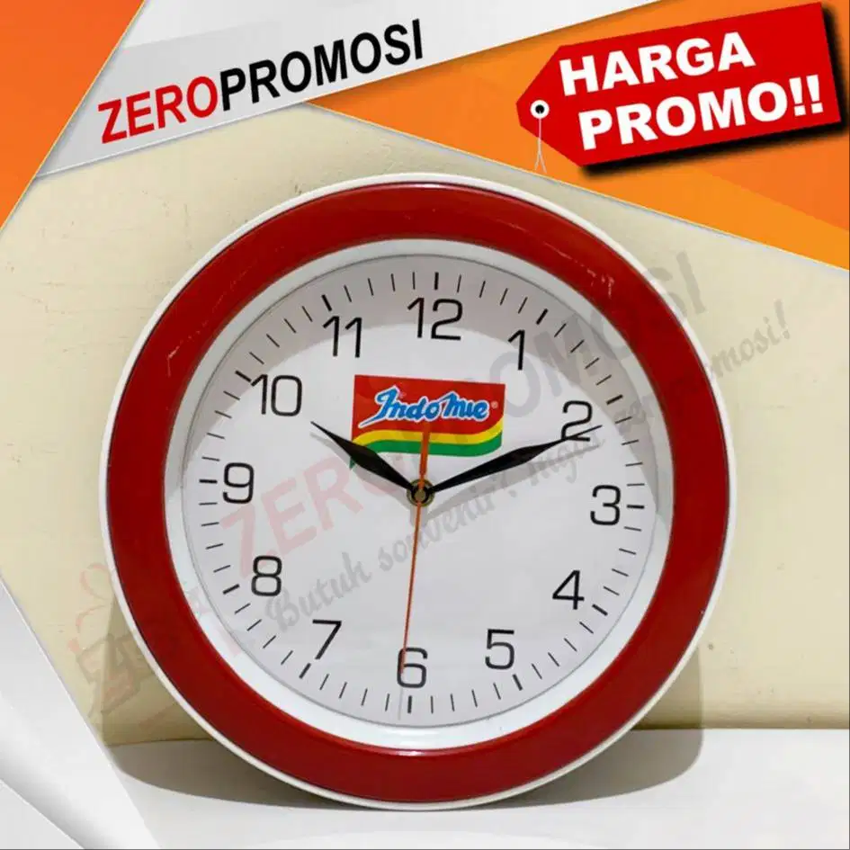 Souvenir Berkesan Jam Dinding Promosi Custom Logo!