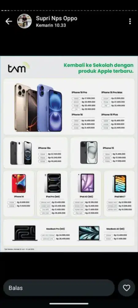 CICILAN IPHONE PROMO SPESIAL BUNGA RINGAN 0%