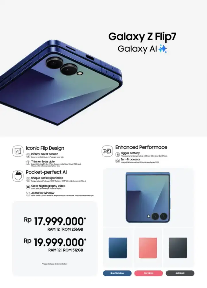 Samsung Z Flip 7 bisa cicilan tanpa DP syarat KTP