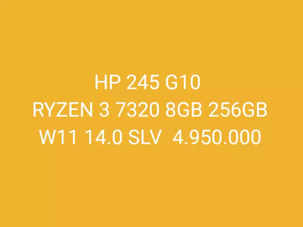 HP 245 G10 
RYZEN 3