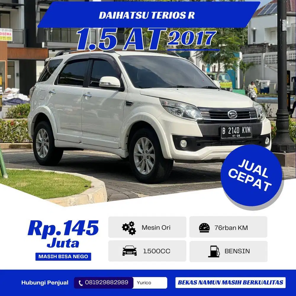 [JUAL CEPAT] Dihatsu Terios R 1.5 AT 2017