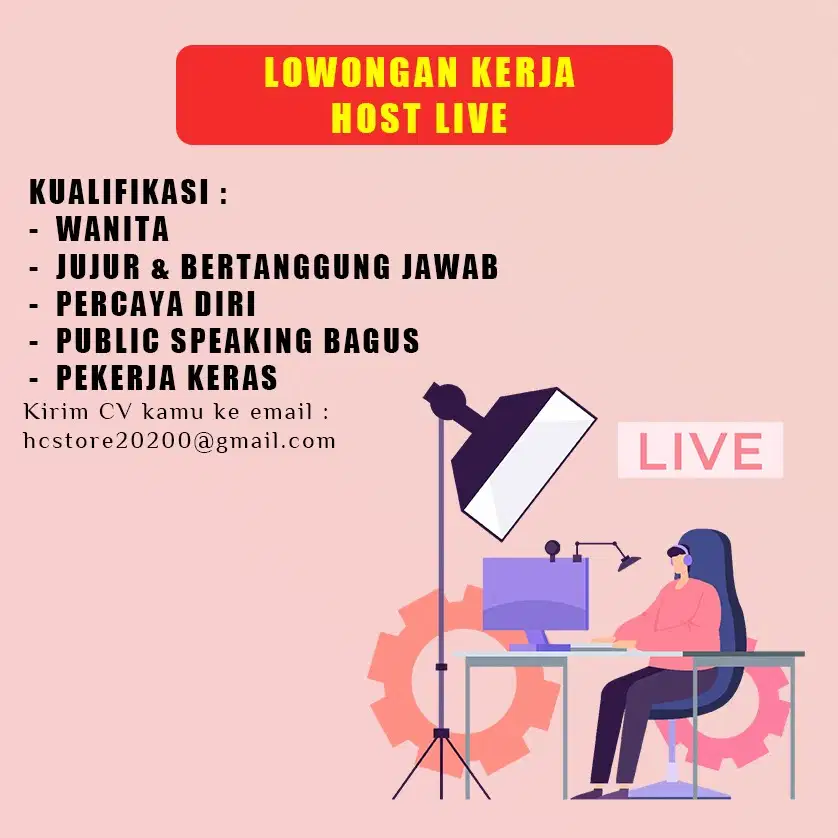 LOWONGAN KERJA HOST LIVE TIKTOK