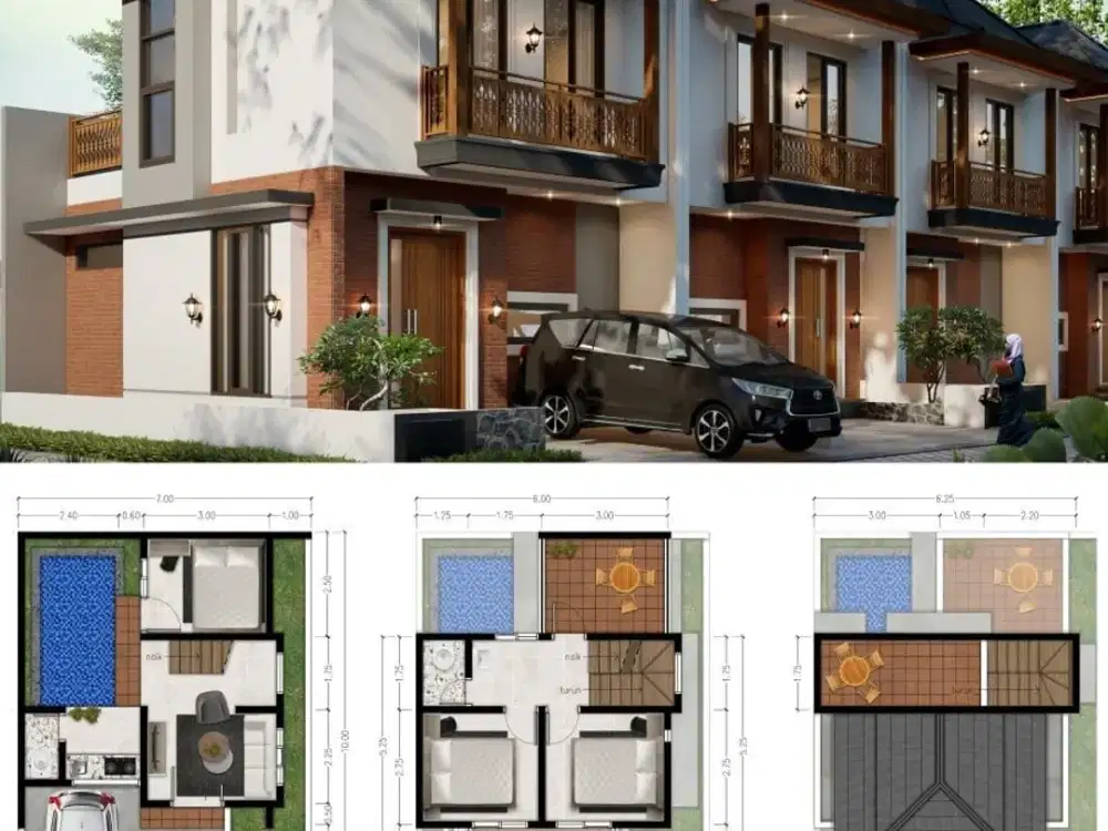Villa 2 Lantai Full Furnished + Rooftop di Batu