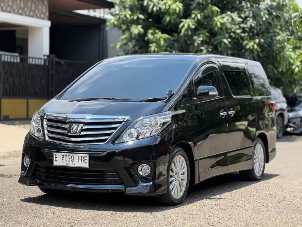 TOYOTA ALPHARD S ALLES AT 2014 HITAM  SIAP PAKAI