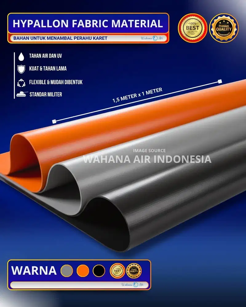 HYPALLON RUBBER FABRIC MATERIAL | UNTUK MENAMBAL PERAHU KARET HYPALLON