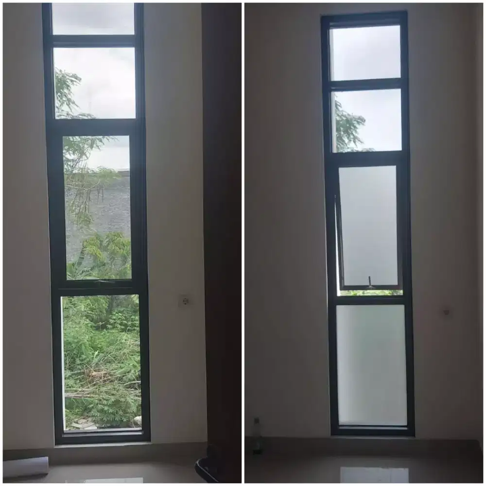 Pasang sticker sandblast stiker buram es & kaca film rumah kantor anda