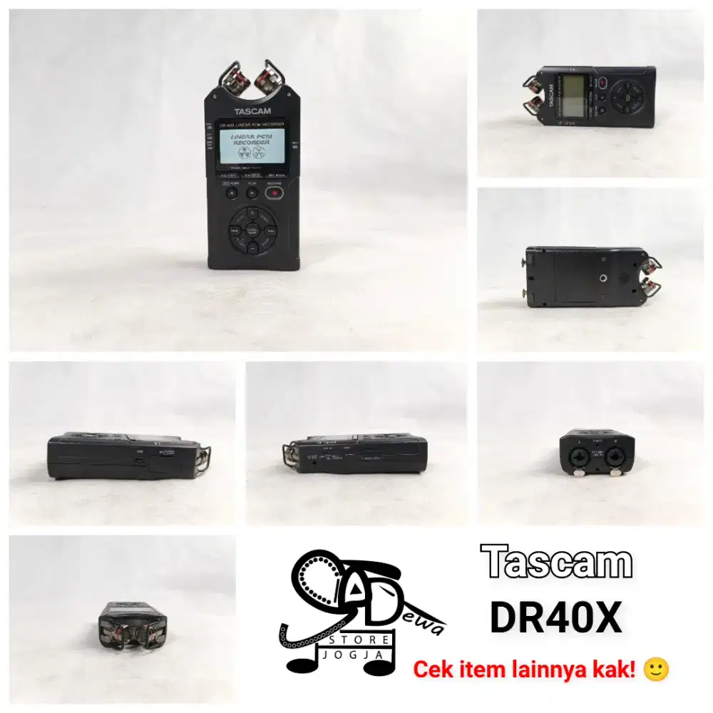 TASCAM DR40X AUDIO RECORDER VOICE 4 TRACK CHANNEL no dr40 zoom h4n pro
