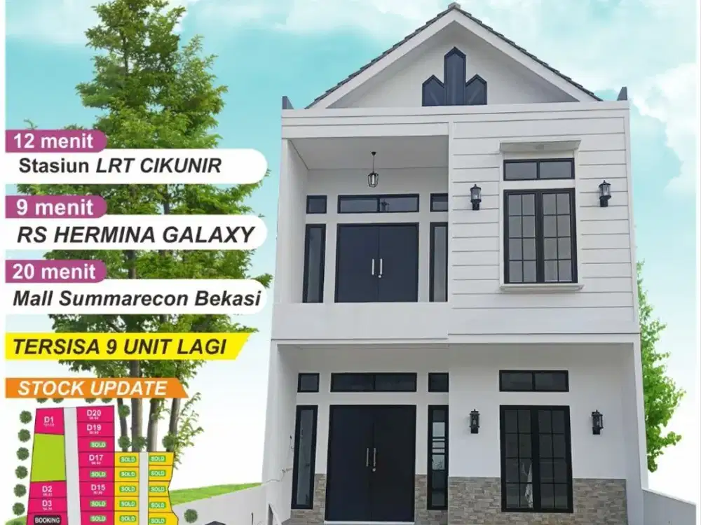 Bebas Banjir Rumah di Galaxy Bekasi Selatan American Style