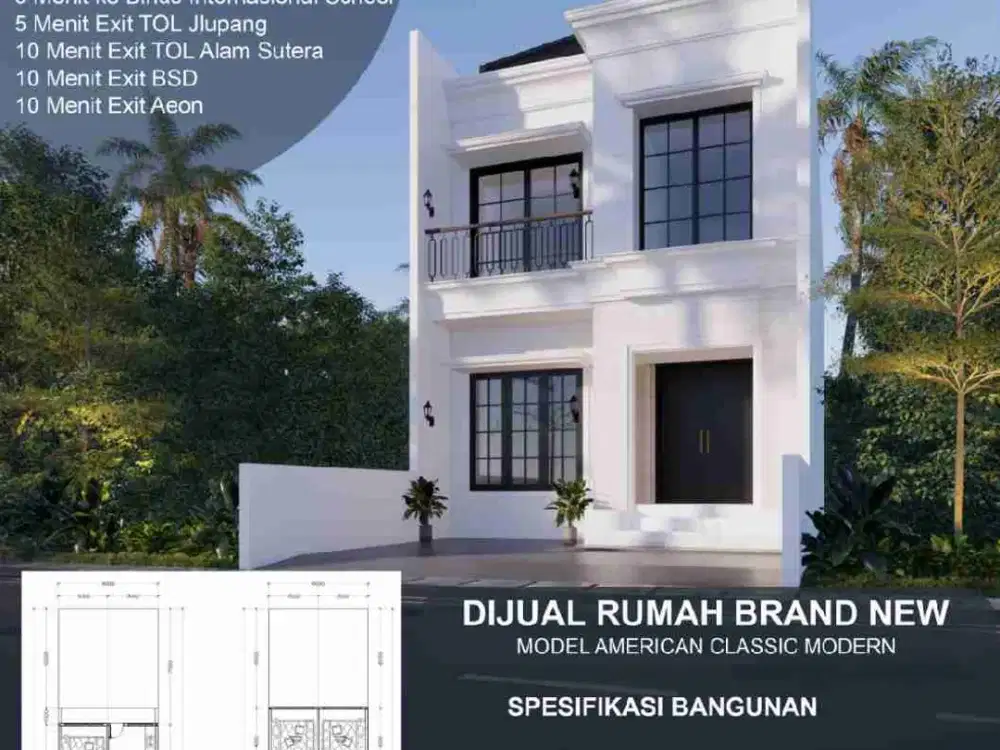 Rumah 2 Lantai Minimalist Modern Di Villa Melati Mas