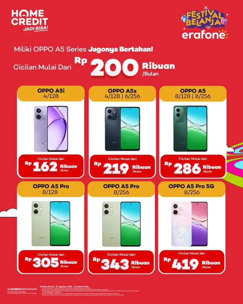 CICILAN HP OPPO TANPA DP DI HOME CREDIT