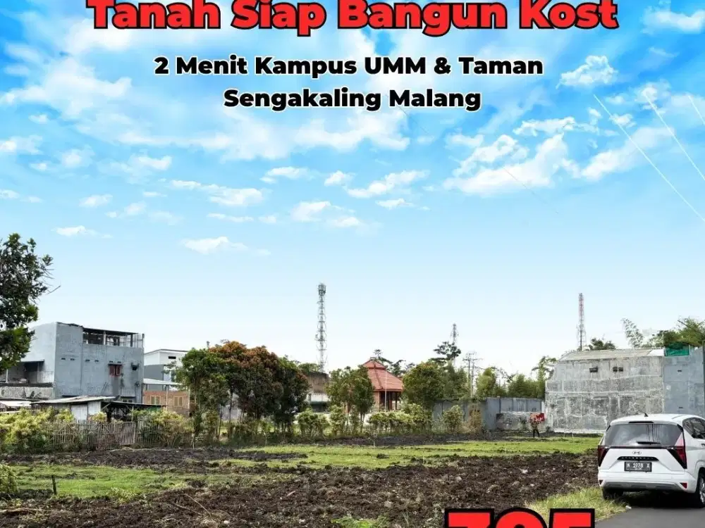 Tanah Siap Bangun Kost Dekat UMM & Sengkaling, Lokasi Emas, Dijamin Cuan!