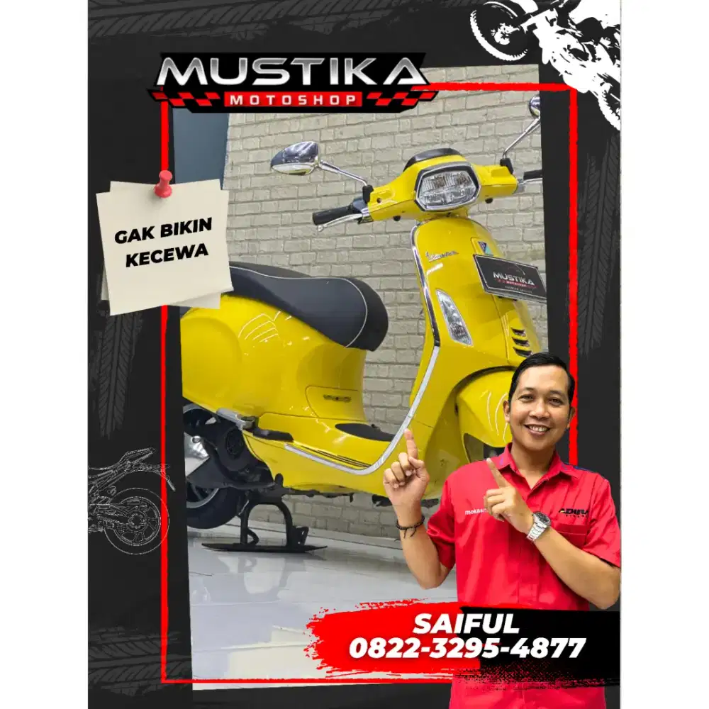 Odo 9rb Istimewa!!Vespa Sprint ABS 2024 Yellow Plat jatim-Mustika