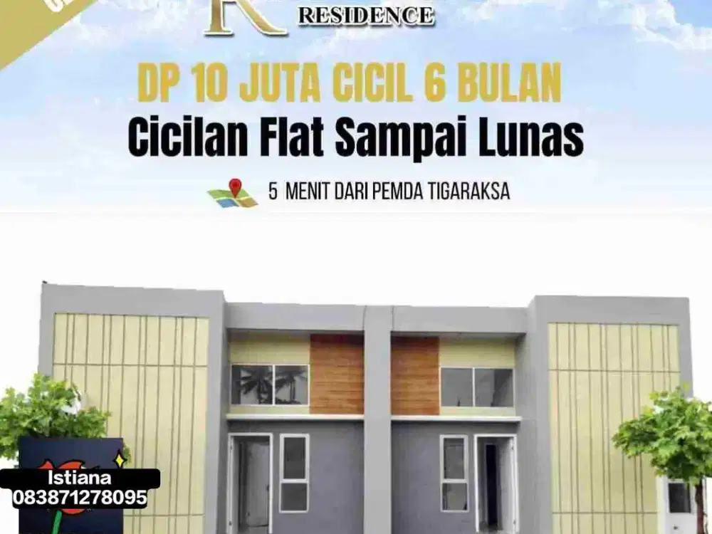 Rumah DP Murah Dekat Pemda di Tigaraksa Akses Mudah Pinggir Jalan Raya
