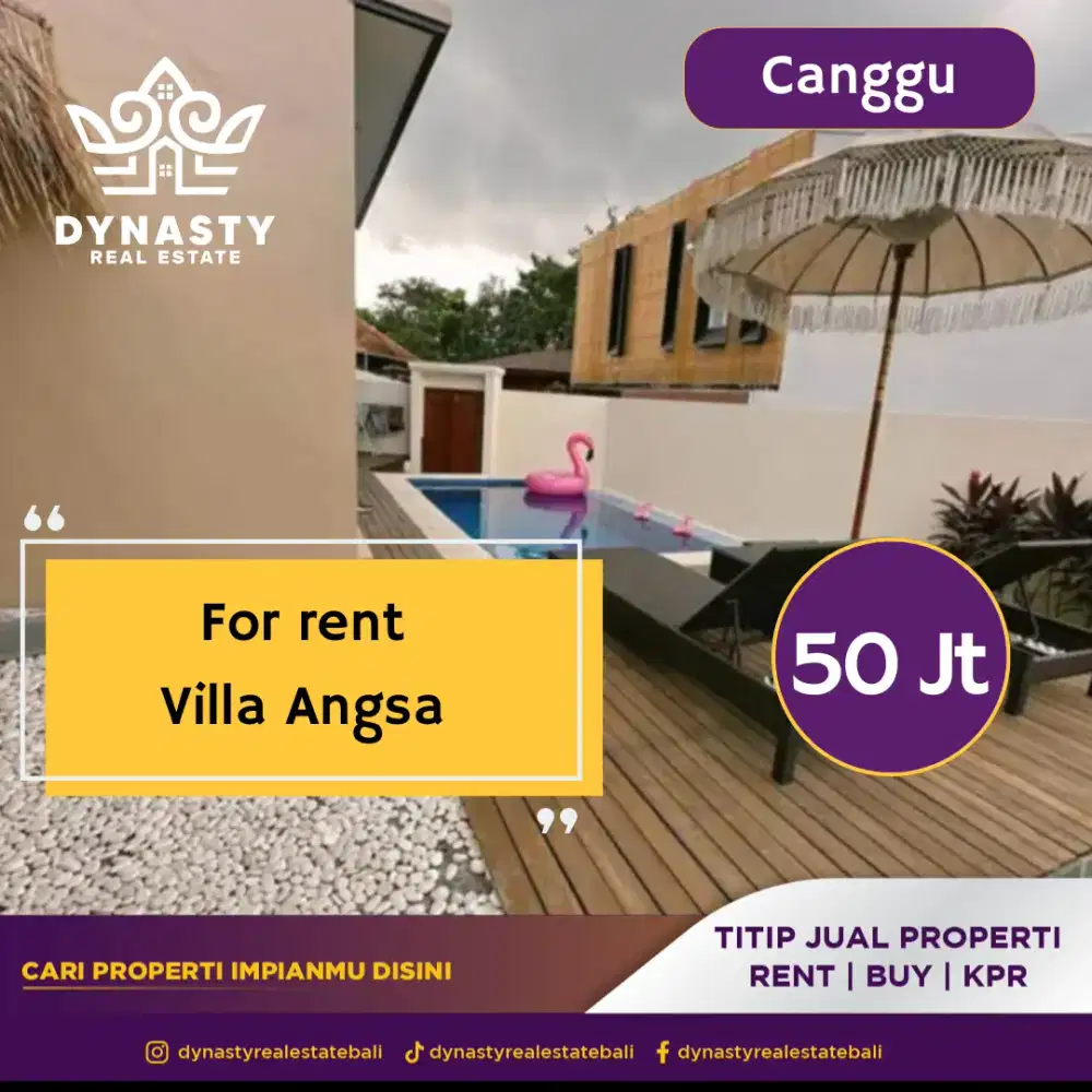 Disewakan villa angsa di canggu