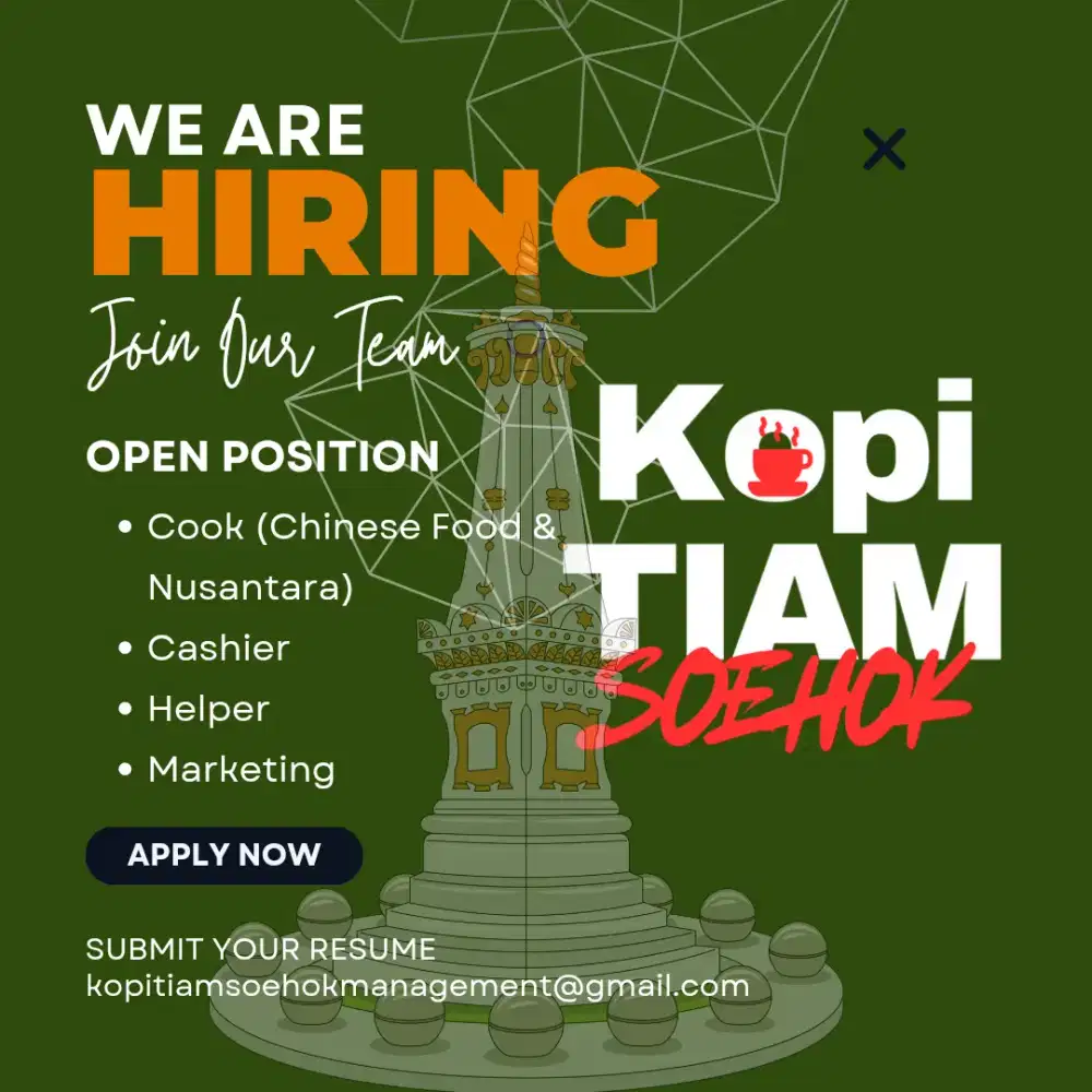 Lowongan kerja Di Kedai