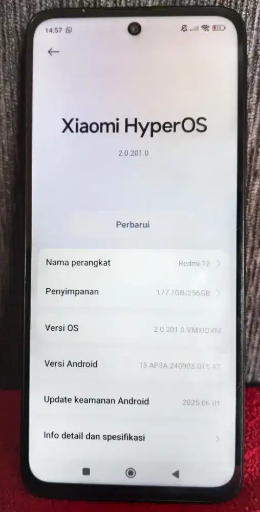 Handphone Redmi 12 8/256 Second