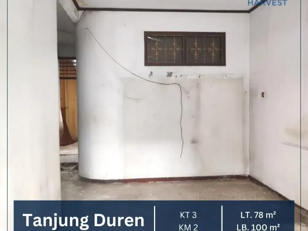 Dijual Cepat Rumah Hitung Tanah Sangat Murah di Tanjung Duren