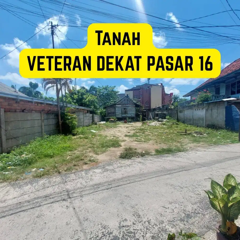 DIJUAL TANAH VETERAN DEKAT PASAR 16 PALEMBANG
