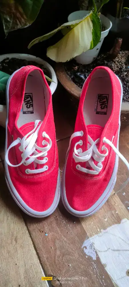 Vans red white chili
