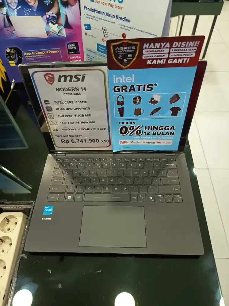 KREDIT LAPTOP MSI MODERN 14 PAKE PROMO SPESIAL O% HOME CREDIT