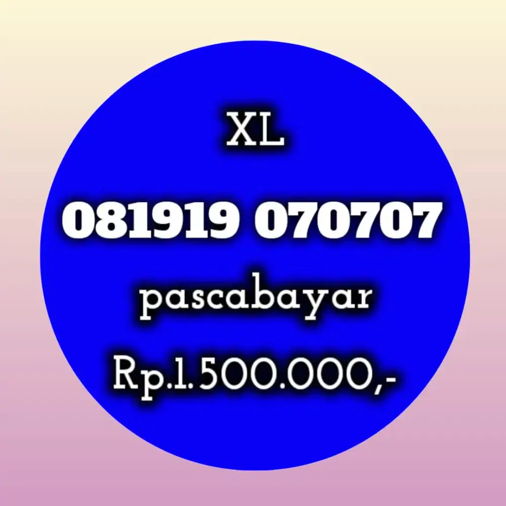 NOMOR CANTIK XL 070707