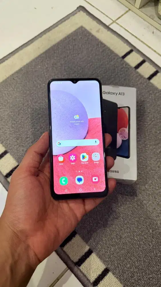 Dijual samsung A13 Black 4/128GB SEIN Fullset