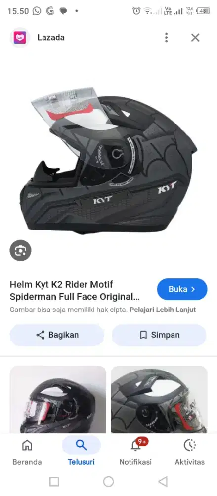 Helm KYT KR2 Spider black gray