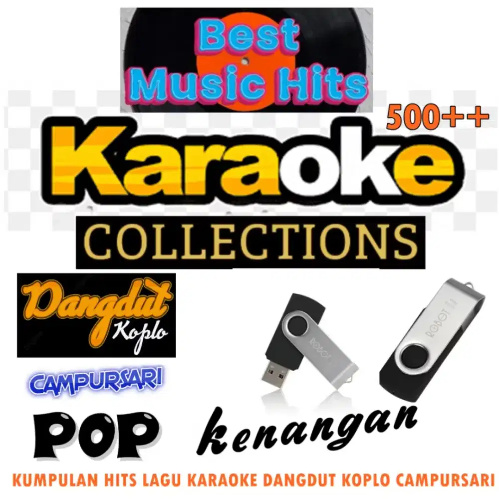 Flasdisk koleksi 500++ lagu lagu karaoke Dangdut campursari dll
