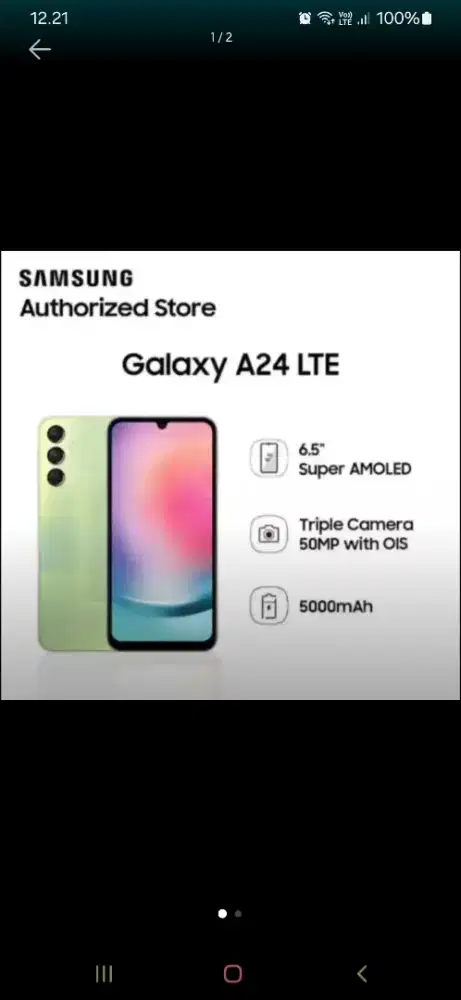 Dijual Samsung Galaxy A24 Green 8/128
