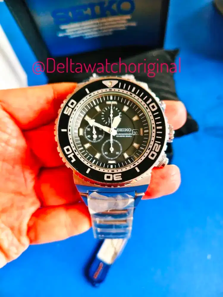 Seiko SNDA13P1 Caesar Panda Sports Black Dial Big Fullset Like New