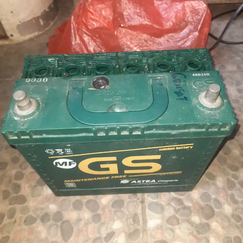 Aki Mobil GS Accu Tanpa Tutup Apa Adanya