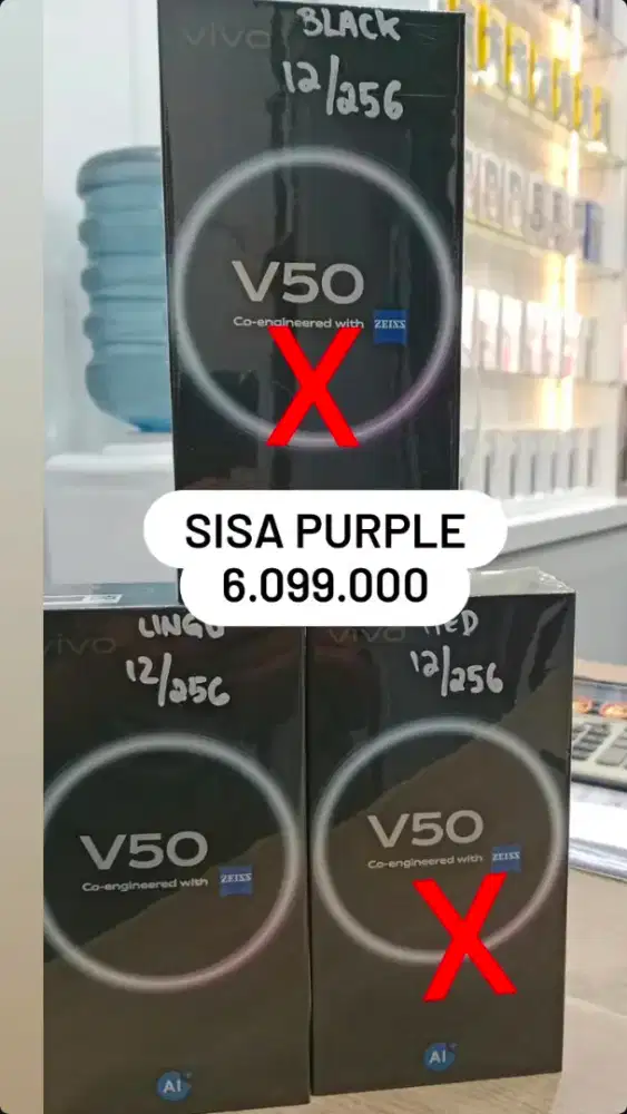 Vivo v50 12/256 purple promo garansi 1 tahun new