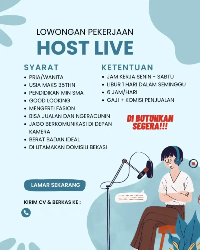 Lowongan Host Live Streaming