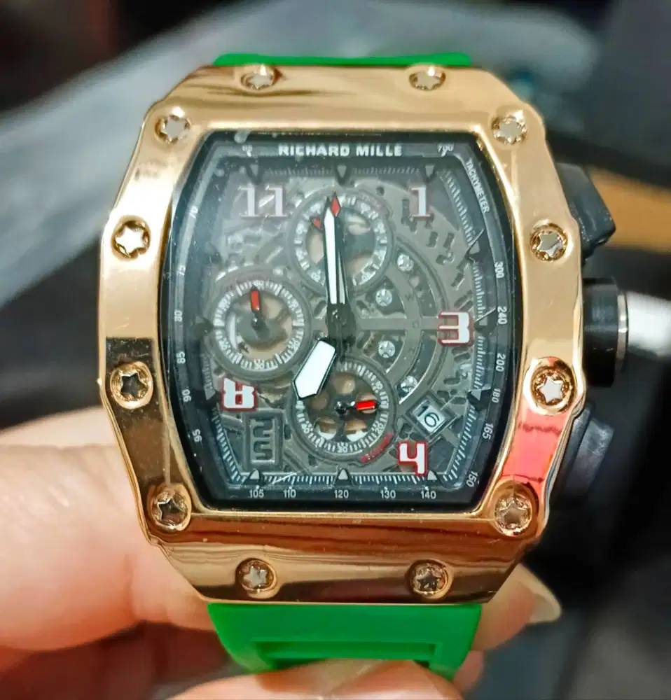 Jam Richard Mille mewah stopwatch crono aktif batt japan 590k BU