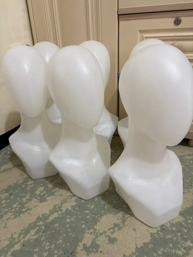 Jual 9 pcs manekin kepala warna putih