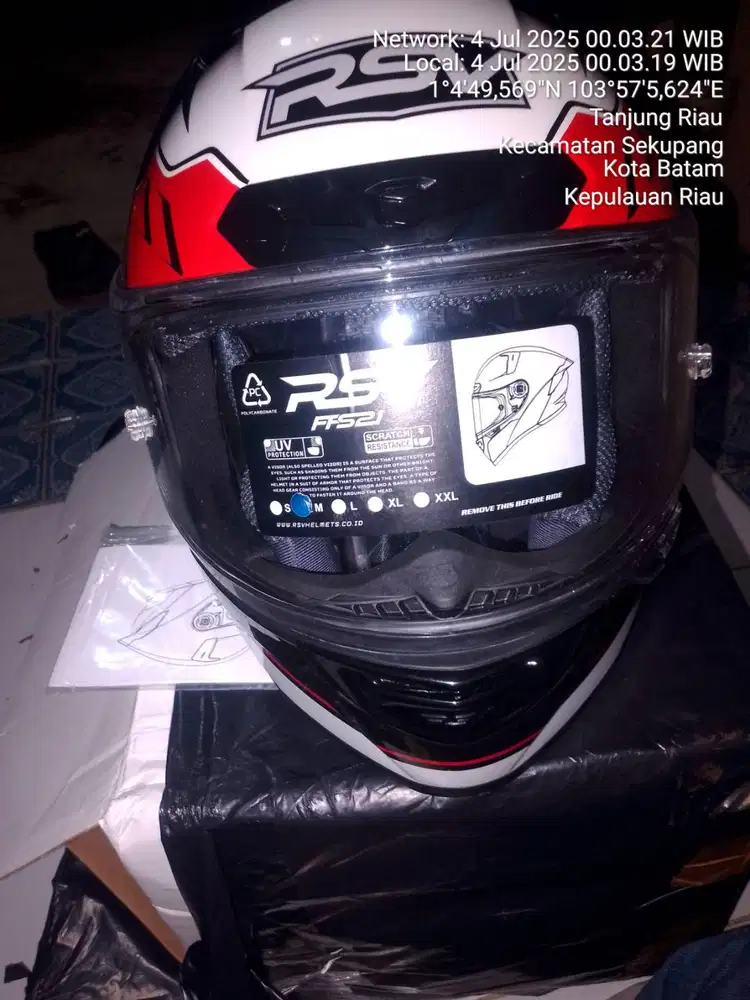 helm rsv ffs21 motif machine V3 size s baru