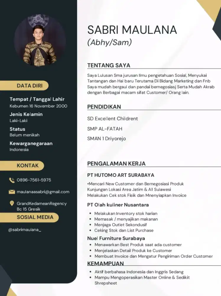 INFO LOKER KAK UTAMAKAN MARKETING / FNB