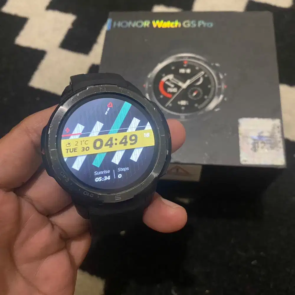 Honor Watch GS Pro black lkp no minus siap pakai