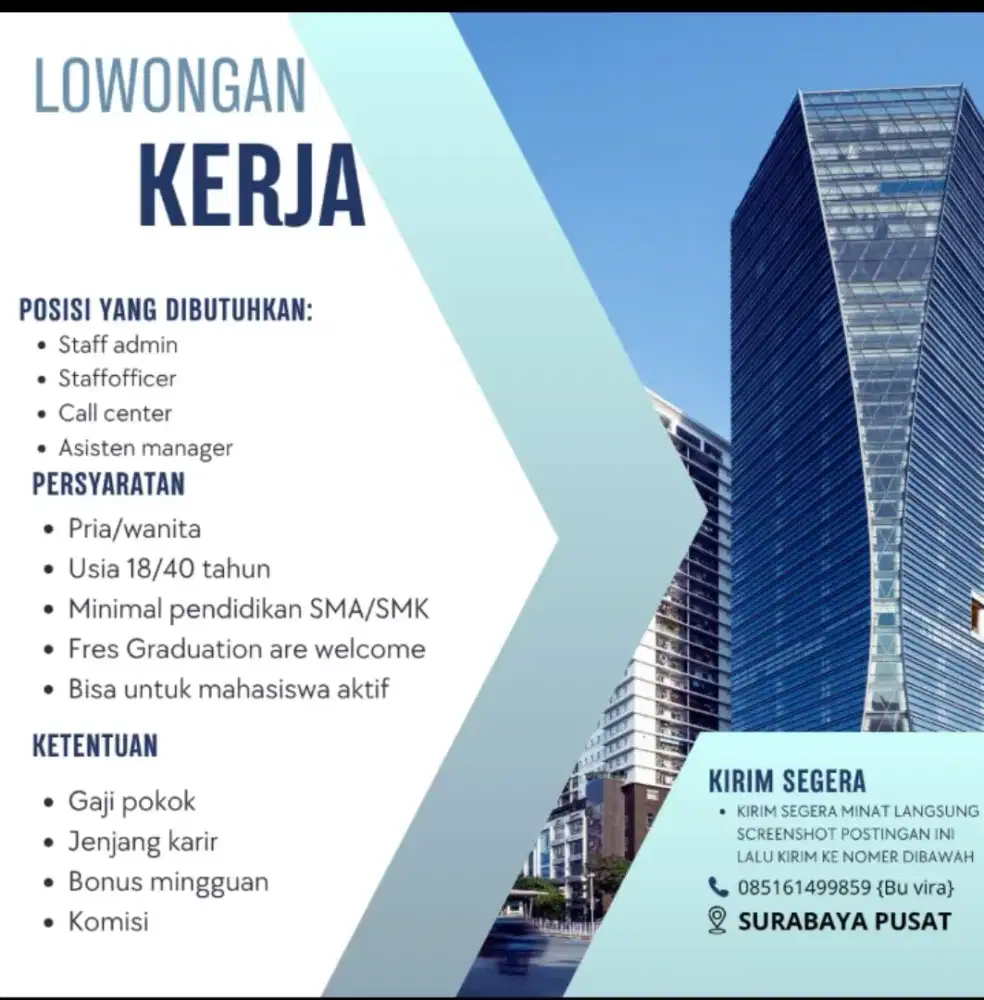 Dibutuhkan segera