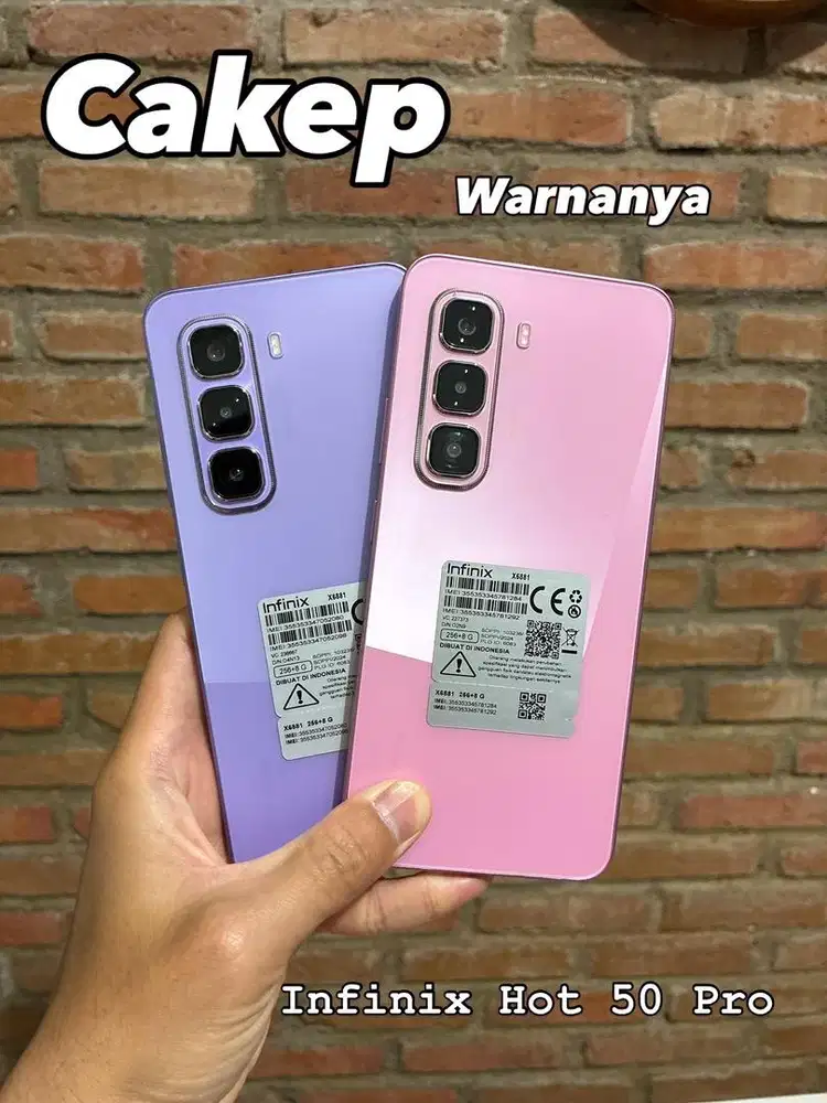 Infinix Hot 50 Pro Ungu 256Gb Garansi Agustus 2026 Batangan Mulus