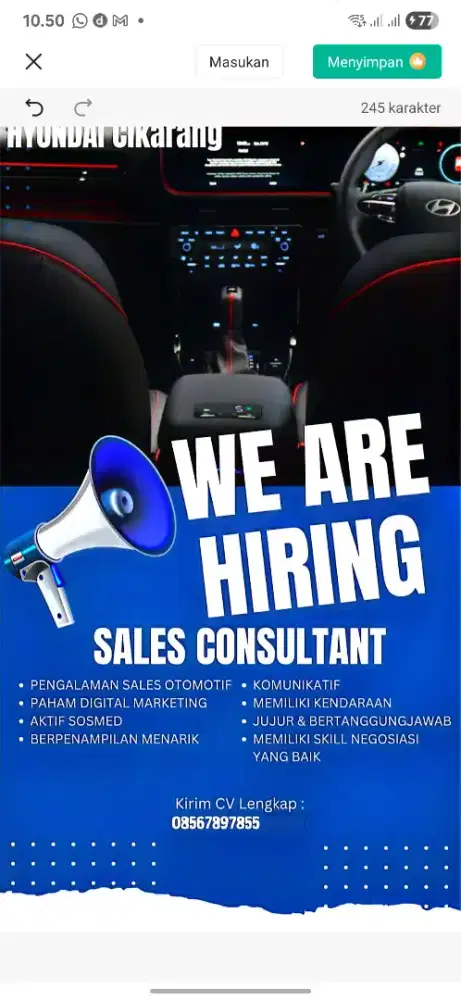 Sales Mobil Hyundai