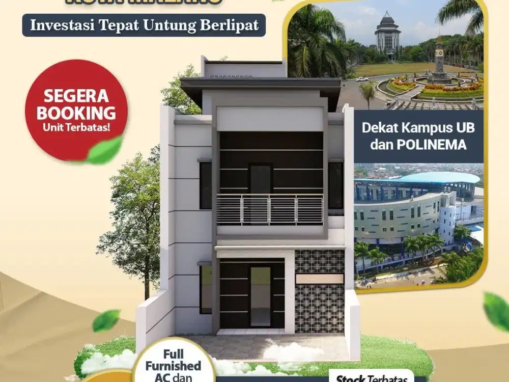 RUMAH KOS PREMIUM KOTA MALANG DEKAT KAMPUS ABM DAN UB