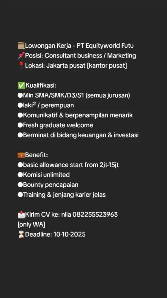 Lowongan pekerjaan
