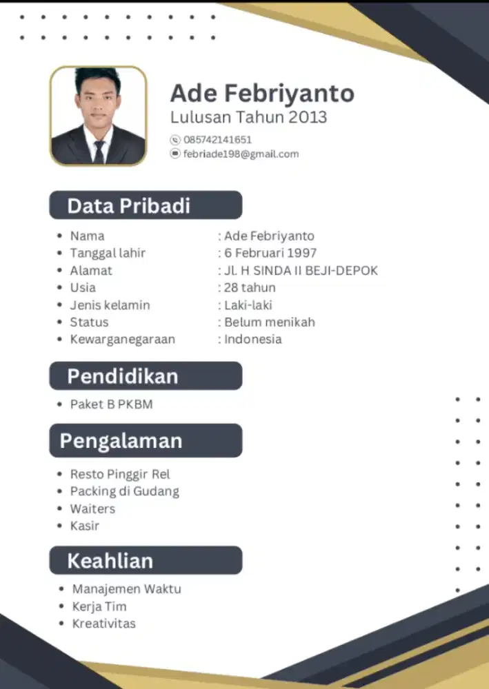 CARI LOKER.jika bisa..masih di wilayah beji depok