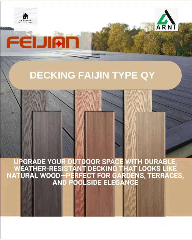 Dencking Fijin WPC Outdoor | Lantai Motif Kayu Elegant