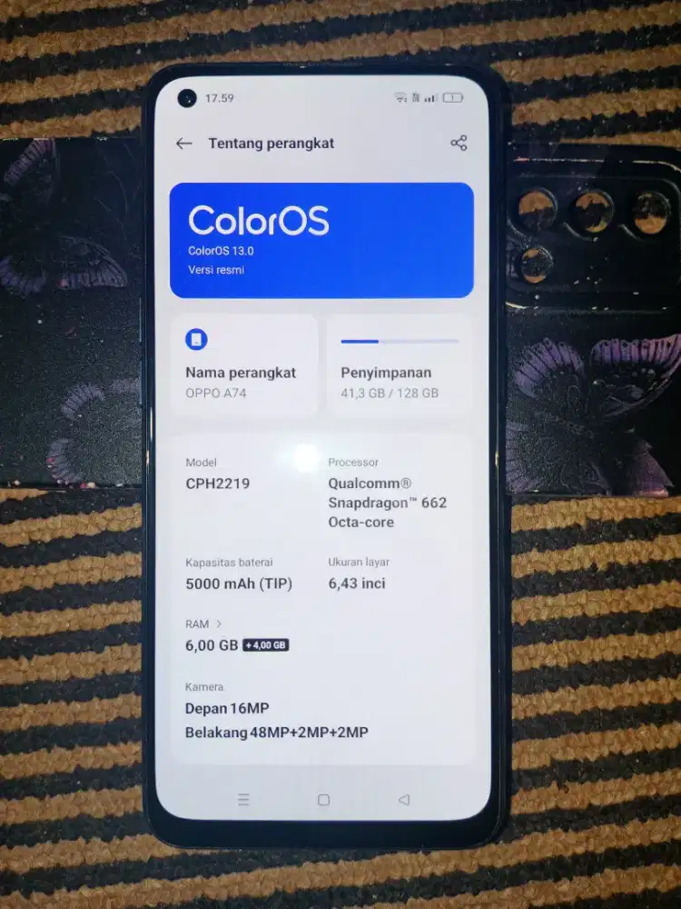 Oppo a74 ram 6/128