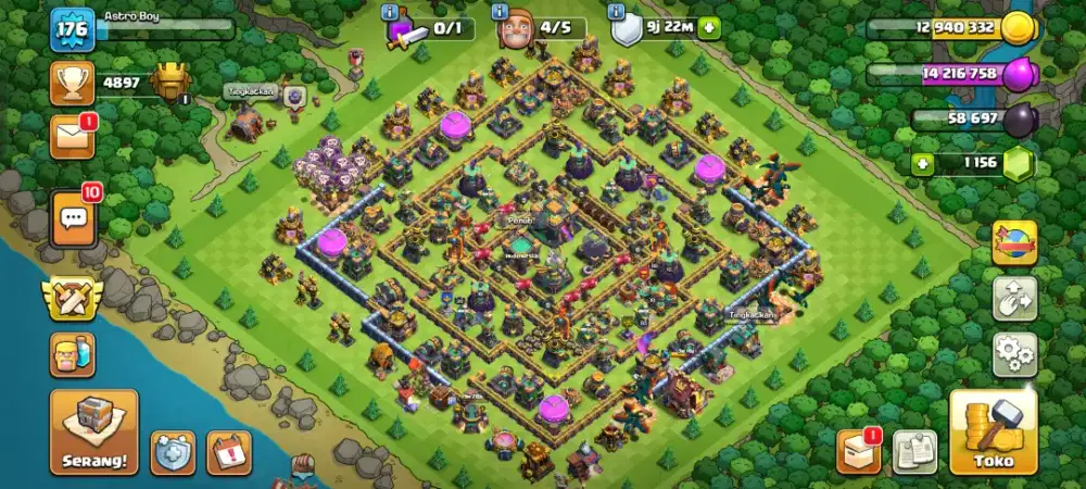 Akun coc th 14  sudah bagus