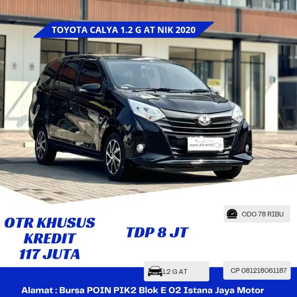 PAJAK PANJANG TOYOTA CALYA 1.2 G AT NIK 2020
